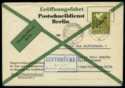 1 M. Schwarzaufdruck auf amtl. Ersttagsbrief zur Eröffnung des ...